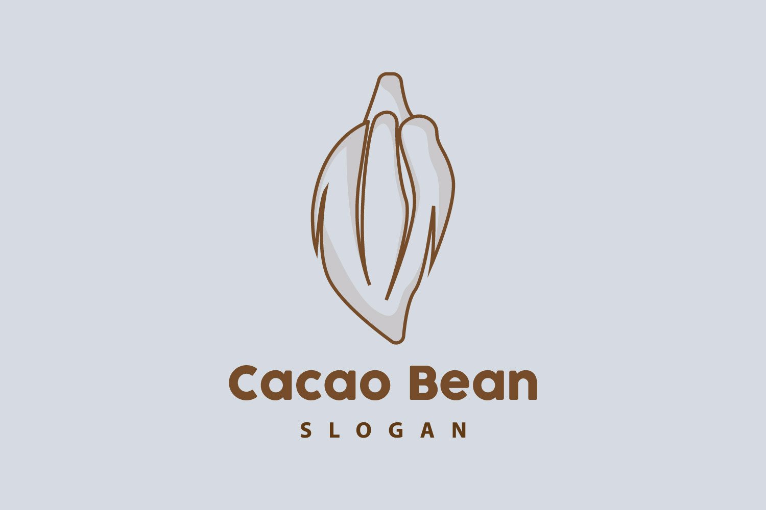 Cacao Bean Logo Premium Design VintageV4