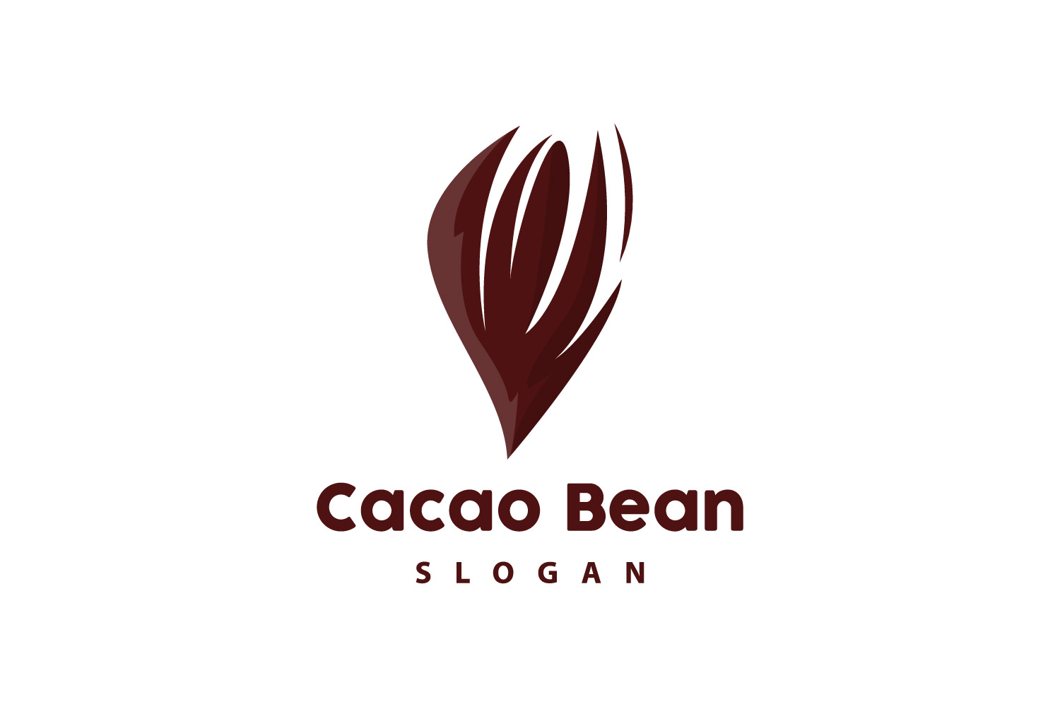 Cacao Bean Logo Premium Design VintageV8
