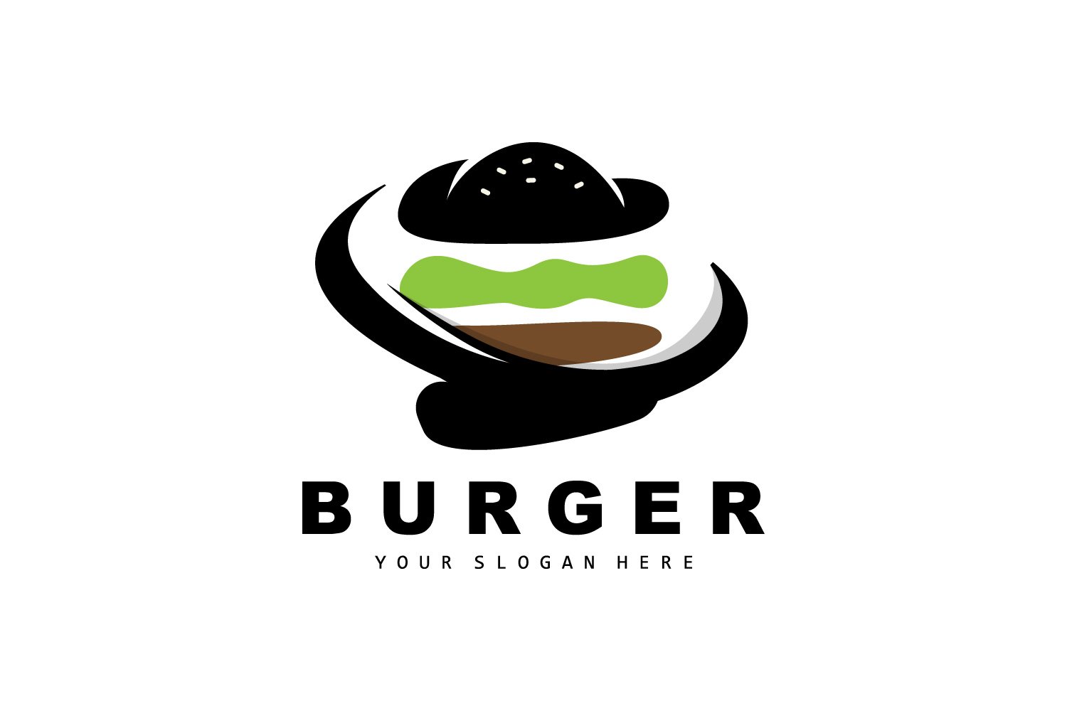 Burger Logo Fast Food DesignV14