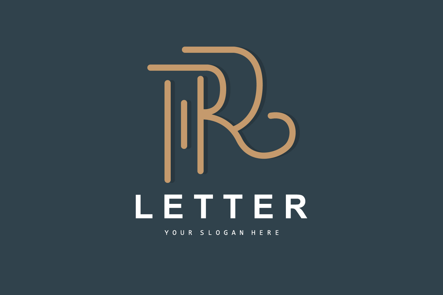 R Letter Logo Logotype Vector V2