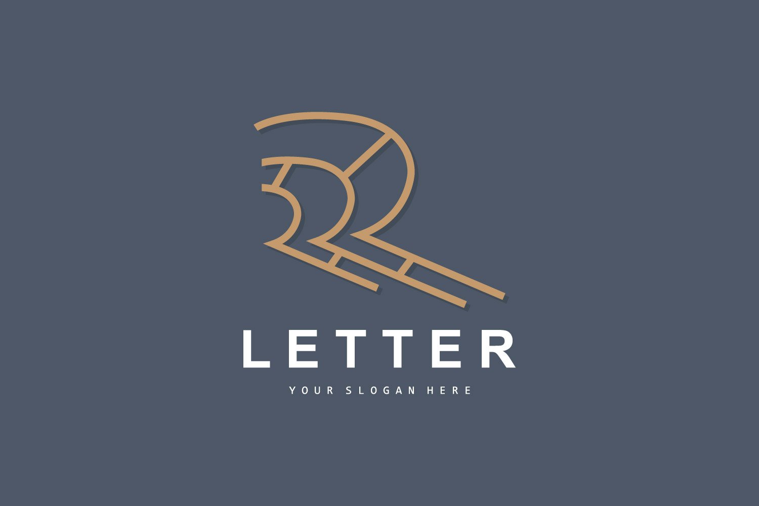 R Letter Logo Logotype Vector V4