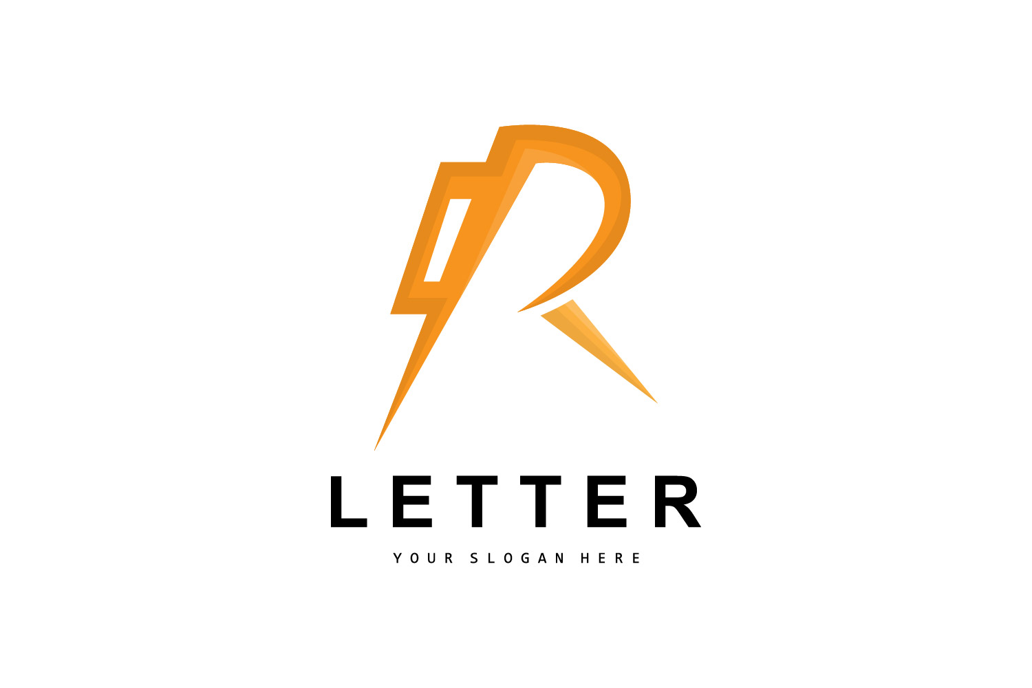 R Letter Logo Logotype Vector V6