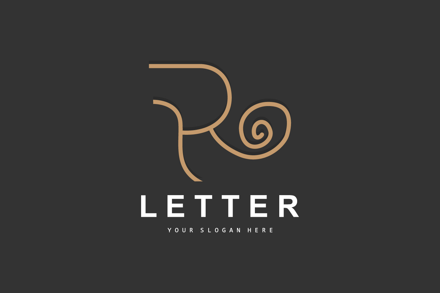 R Letter Logo Logotype VectorV8