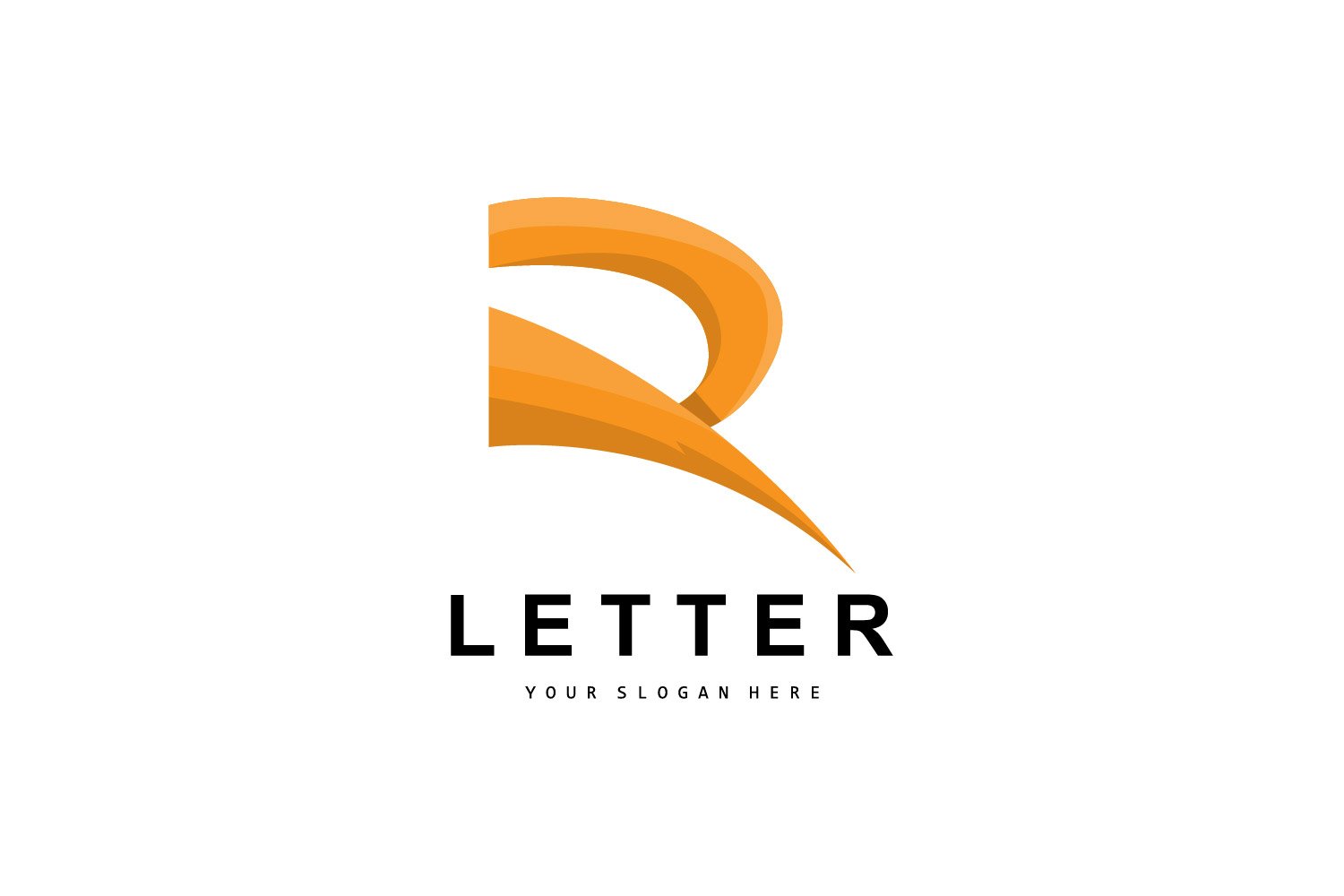 R Letter Logo Logotype Vector V10