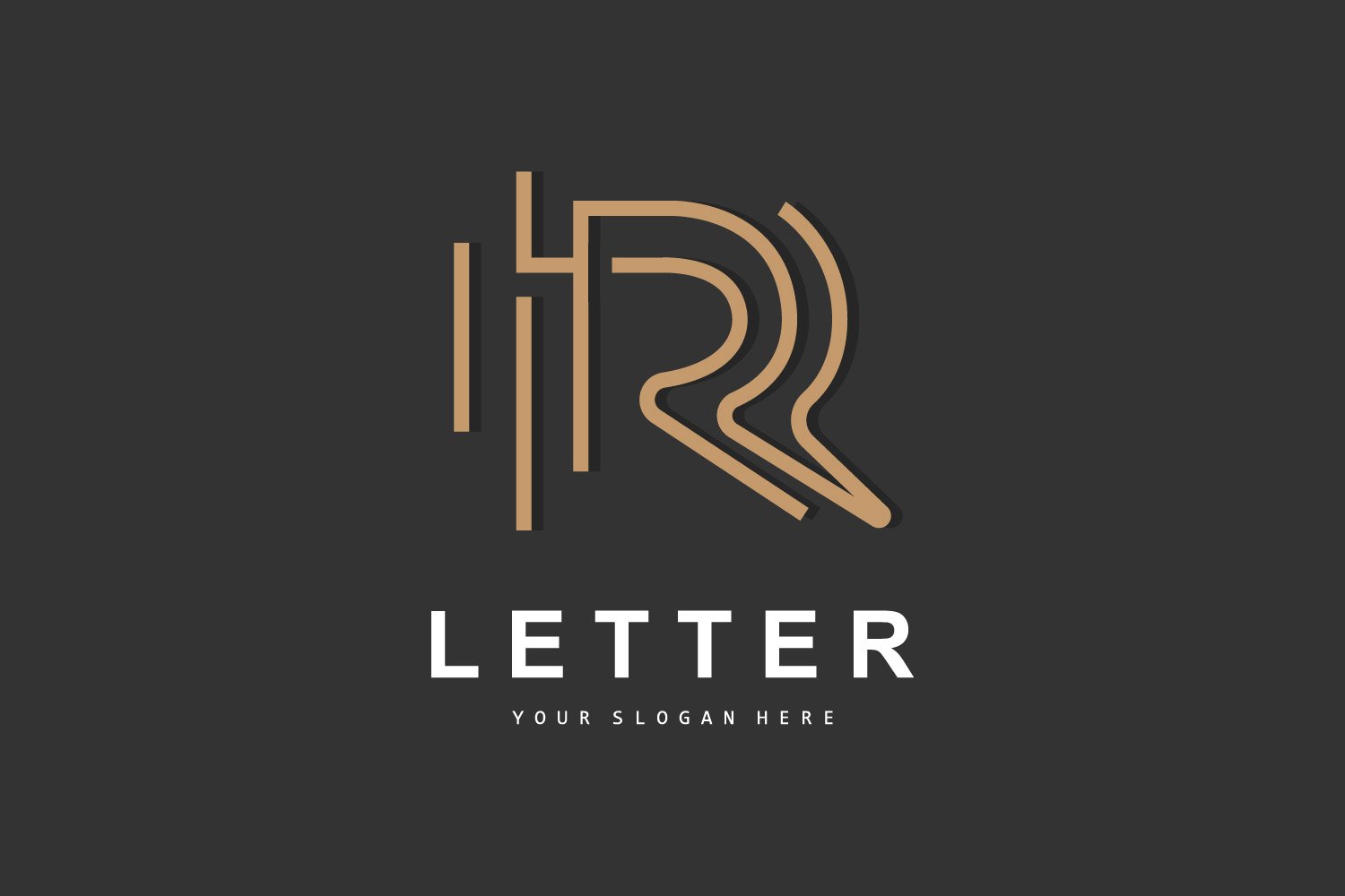 R Letter Logo Logotype Vectorv7