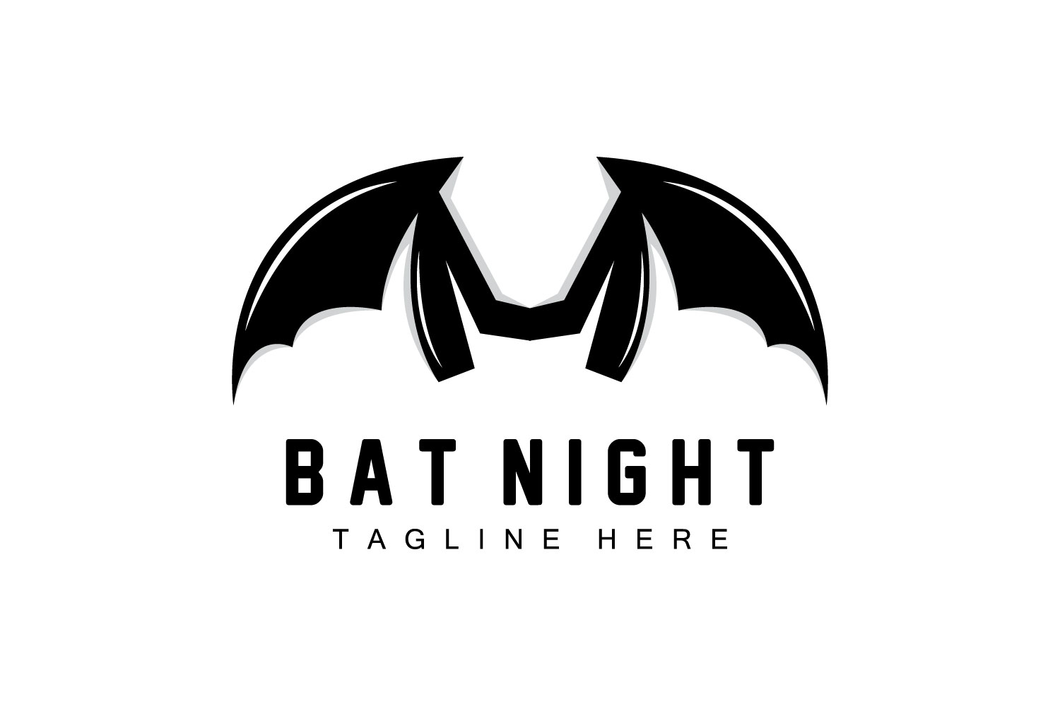 Bat Logo Hanging Bat Animal Vector v5