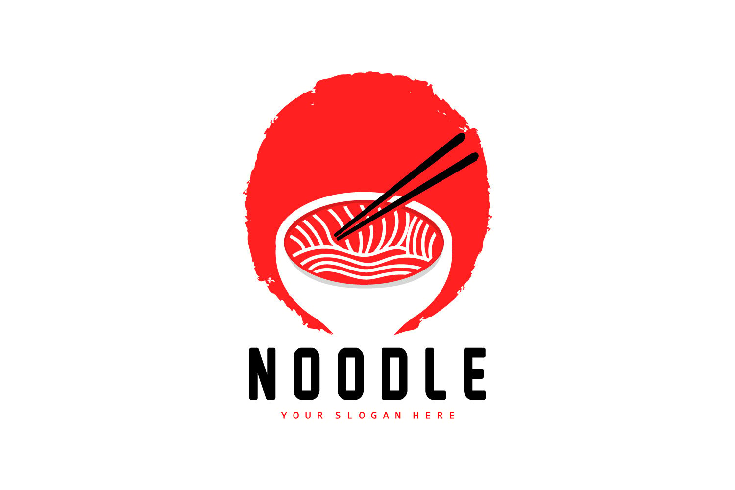 Noodle Logo Ramen Vector Chinese Food v5