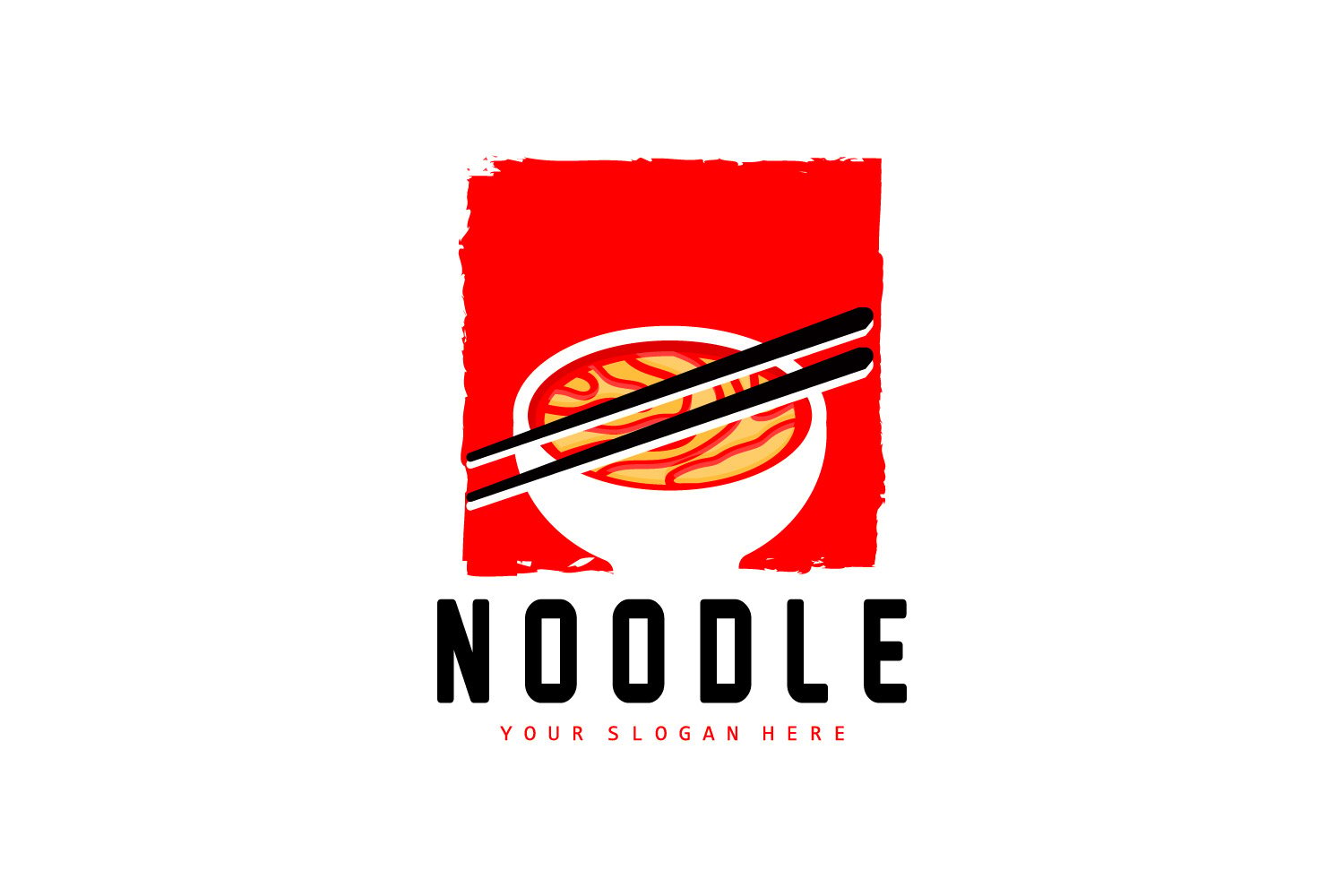 Noodle Logo Ramen Vector Chinese Food v6