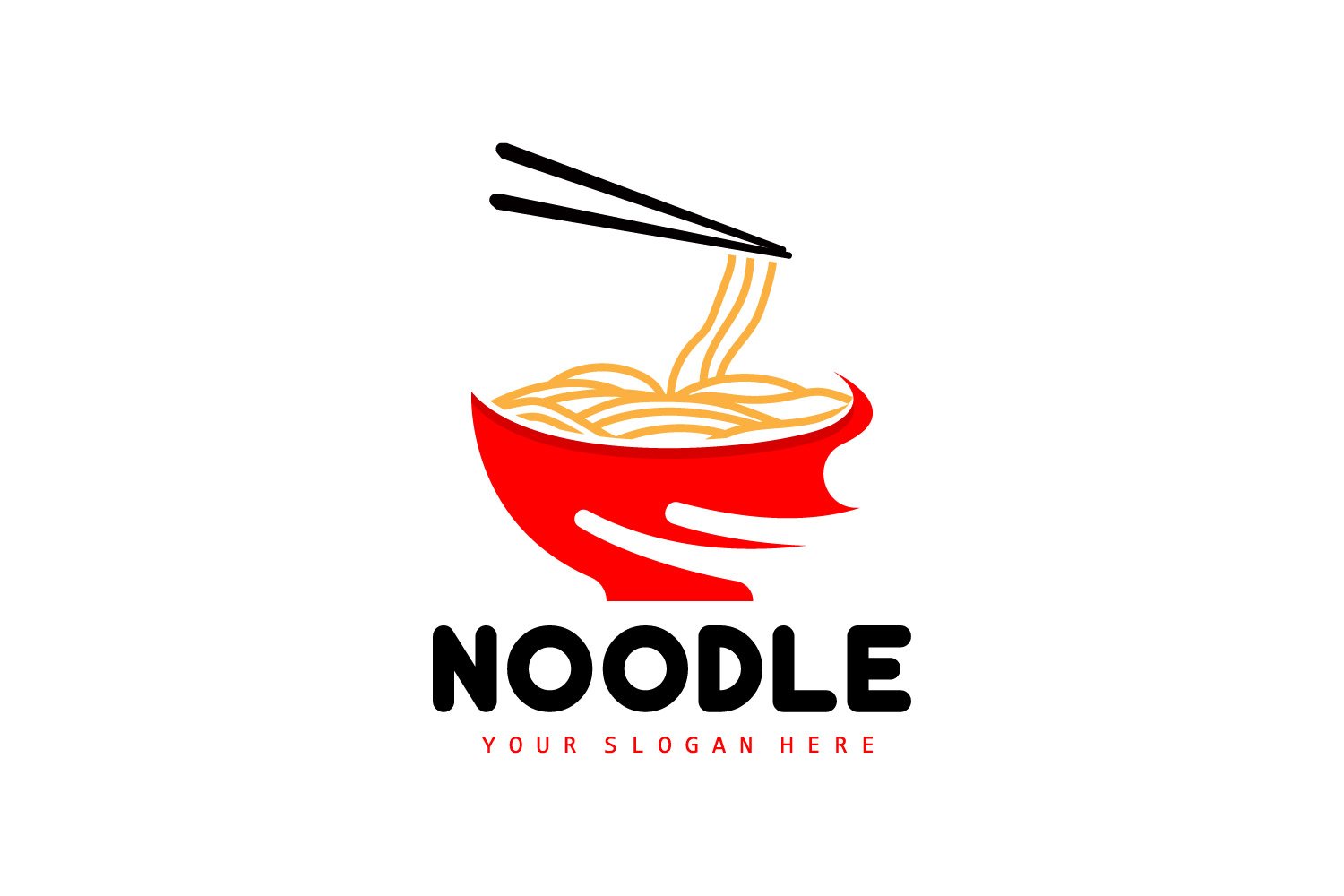 Noodle Logo Ramen Vector Chinese Food v7