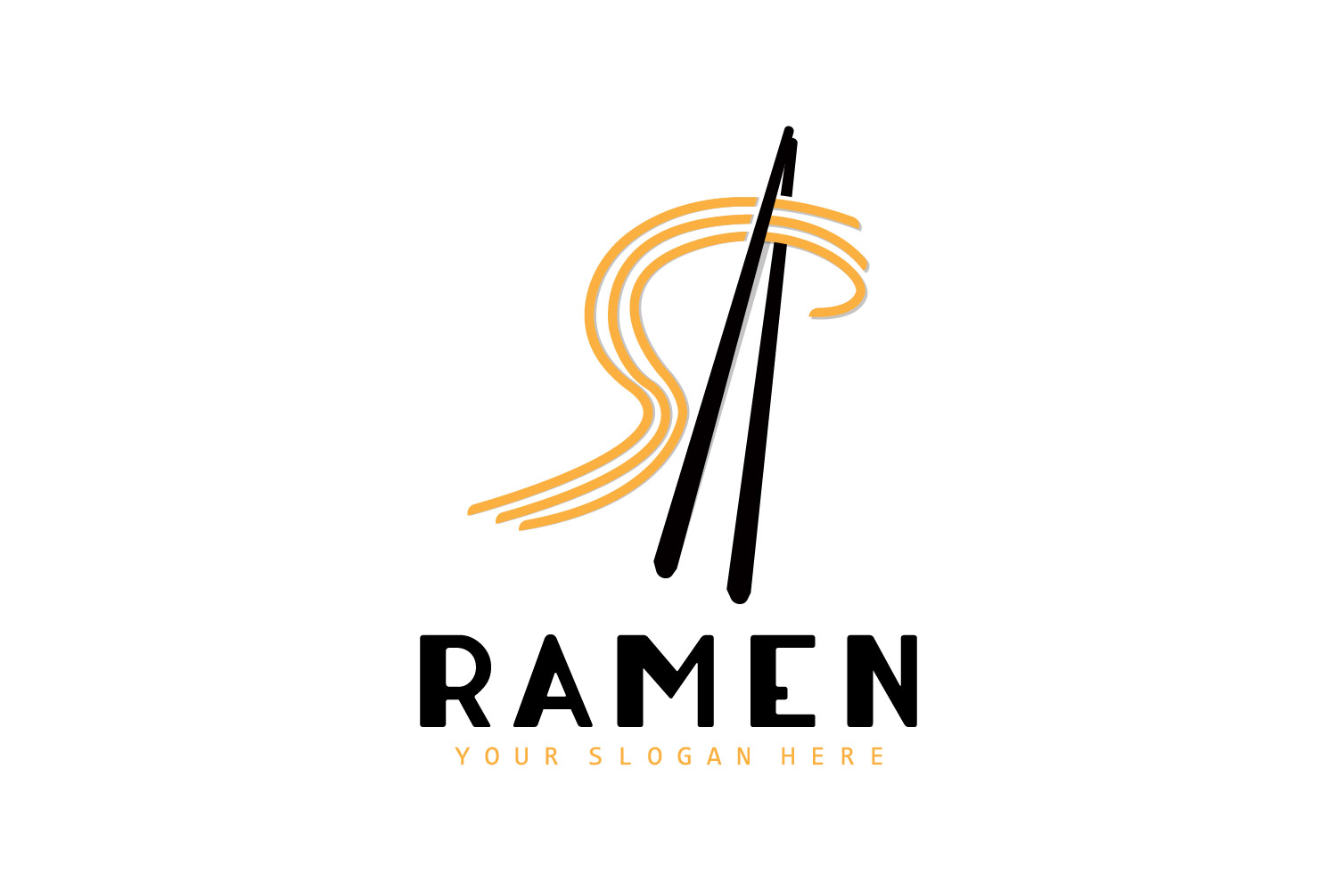 Noodle Logo Ramen Vector Chinese Food v8