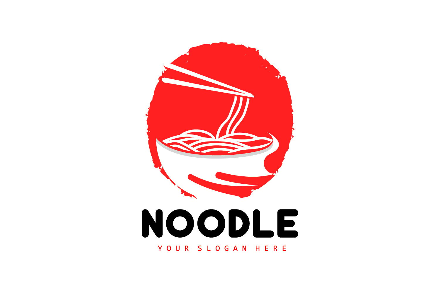 Noodle Logo Ramen Vector Chinese Food v9