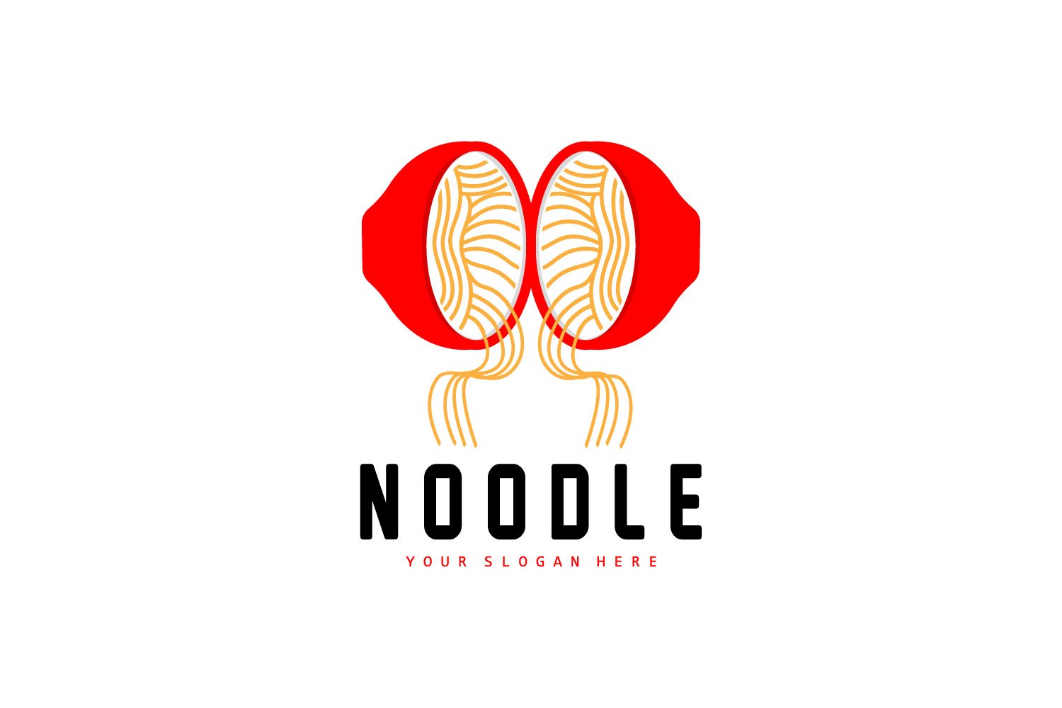 Noodle Logo Ramen Vector Chinese Food v13