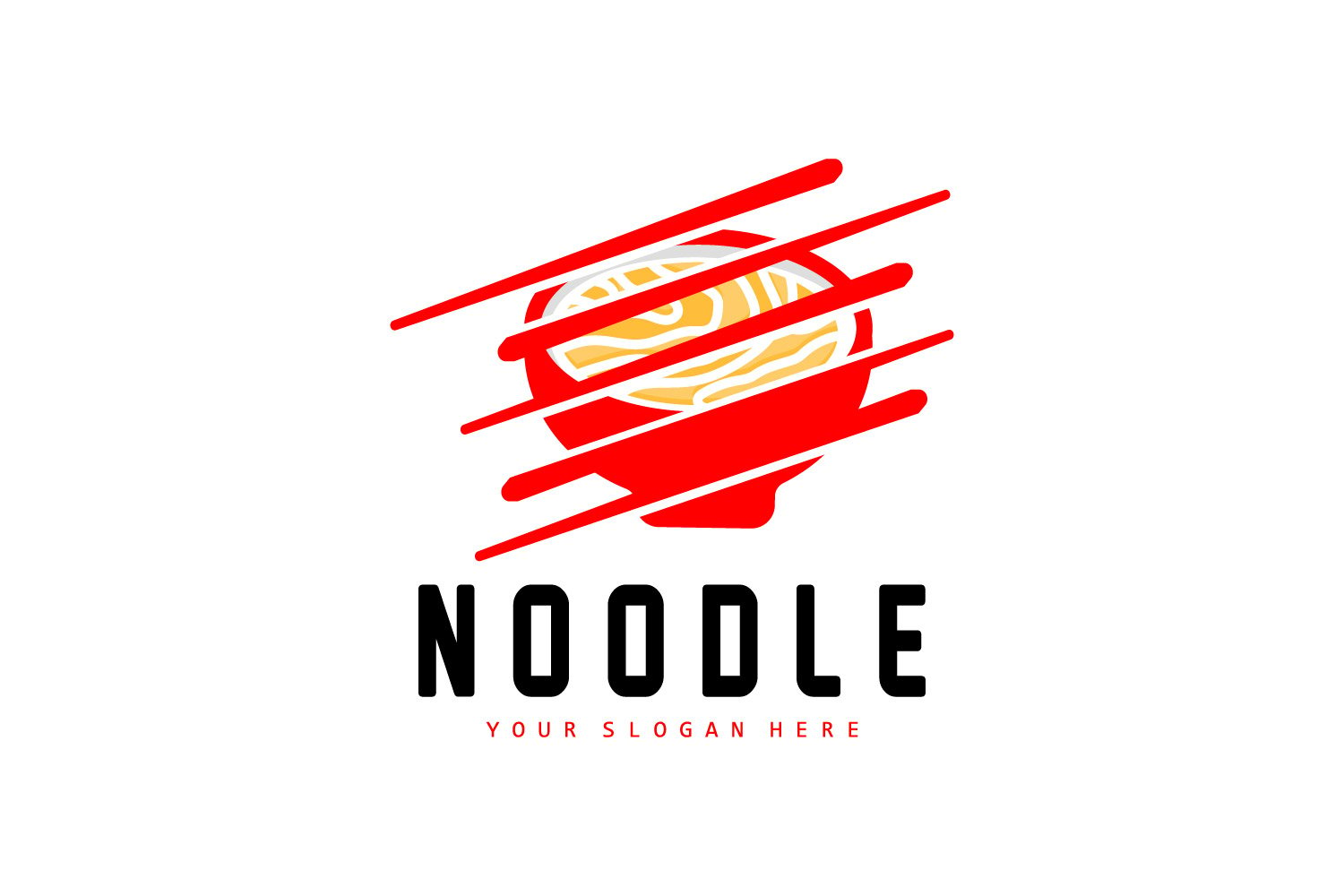 Noodle Logo Ramen Vector Chinese Food v15
