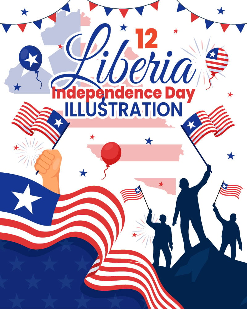 12 Liberia Independence Day Illustration