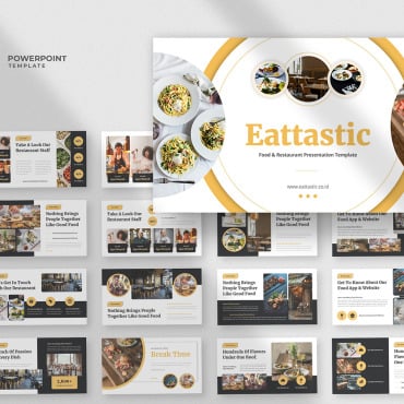 Cafeteria Catering PowerPoint Templates 406499