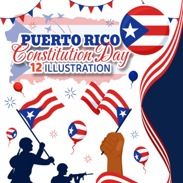 Rico Constitution Illustrations Templates 406684