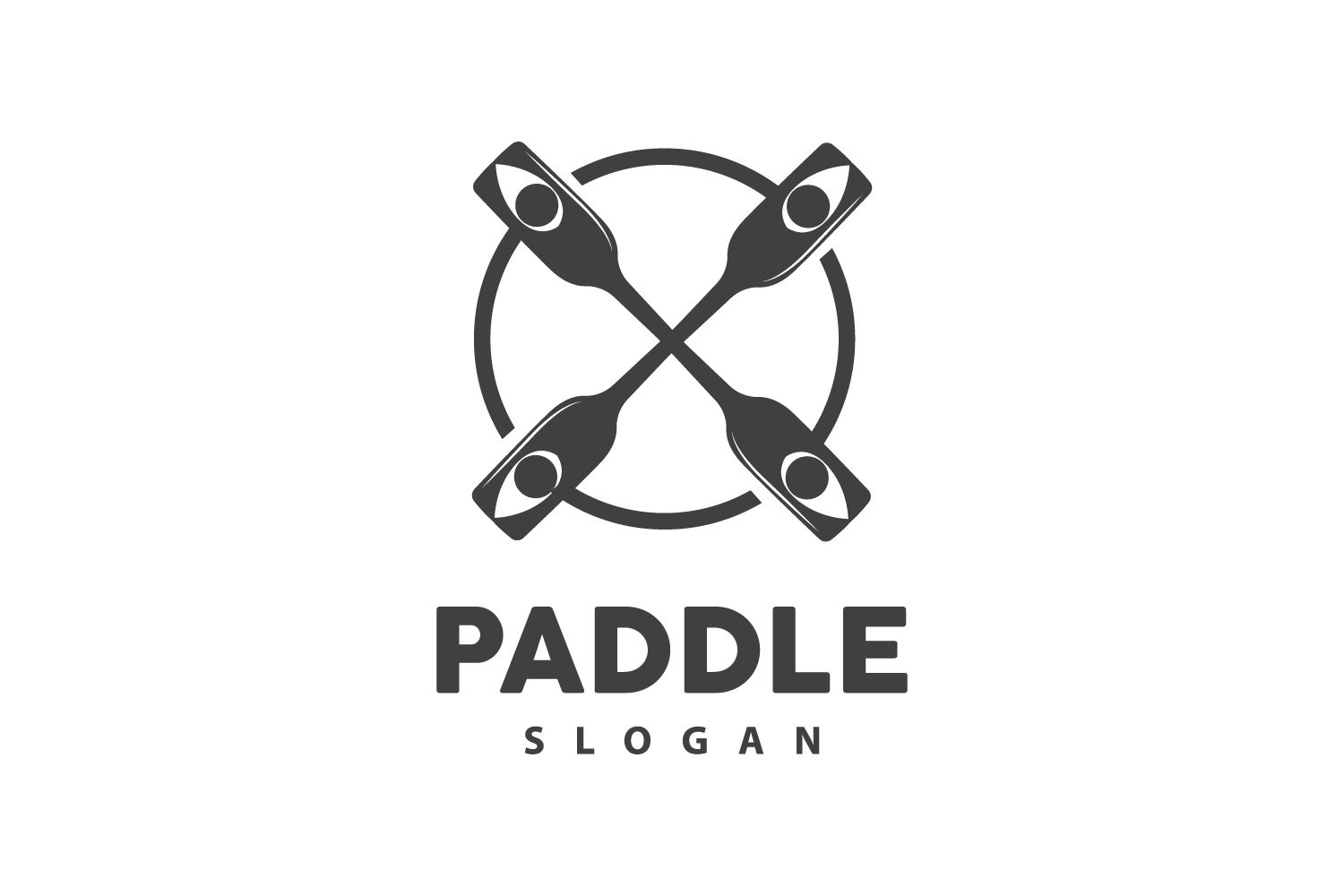 Paddle Logo Boat Design Vector Illustration DesignV12