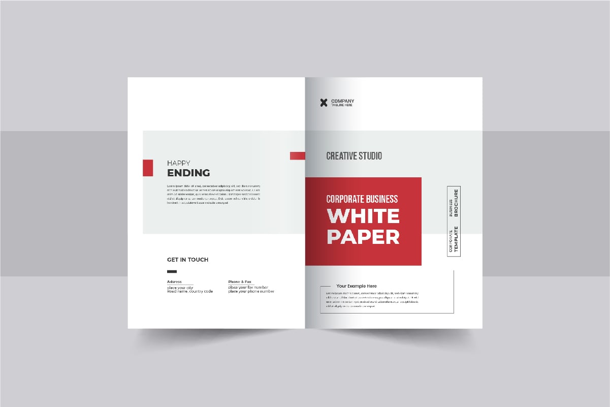 White Paper Template or Business White Paper design template