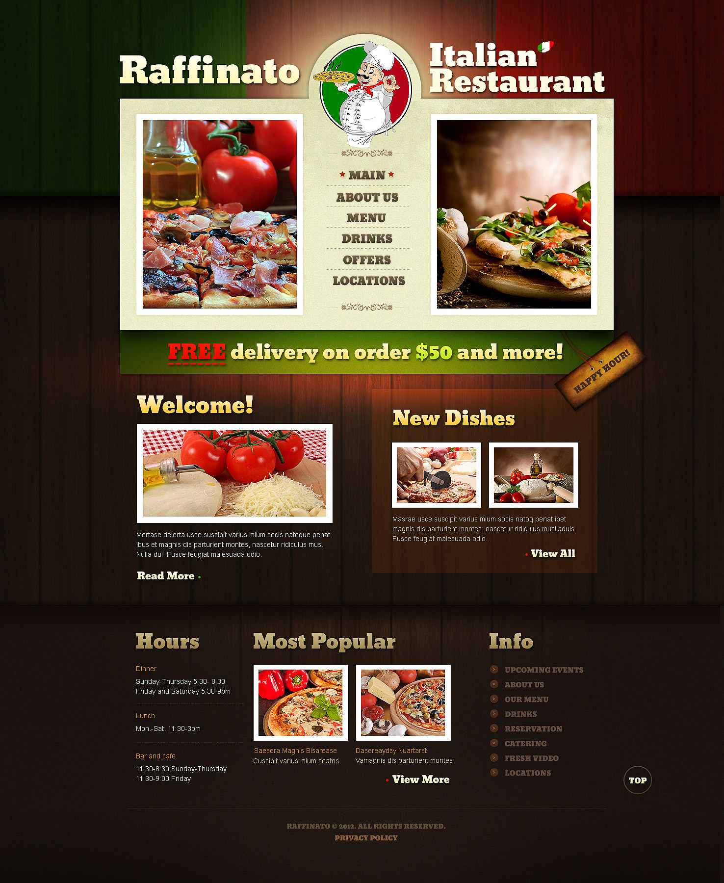 Italian Restaurant Website Template