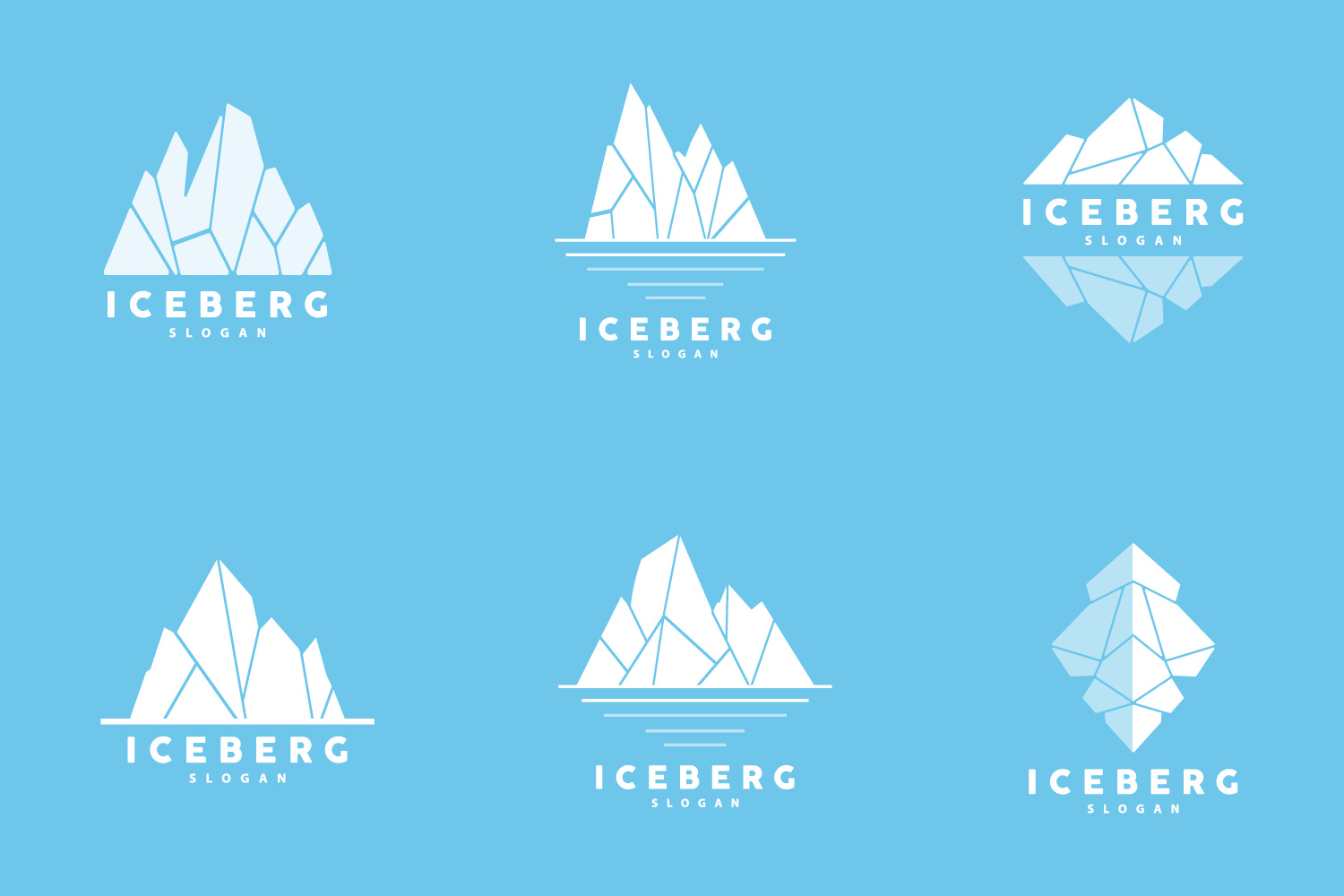 Antarctic Cold Mountain Iceberg Logo DesigNV17