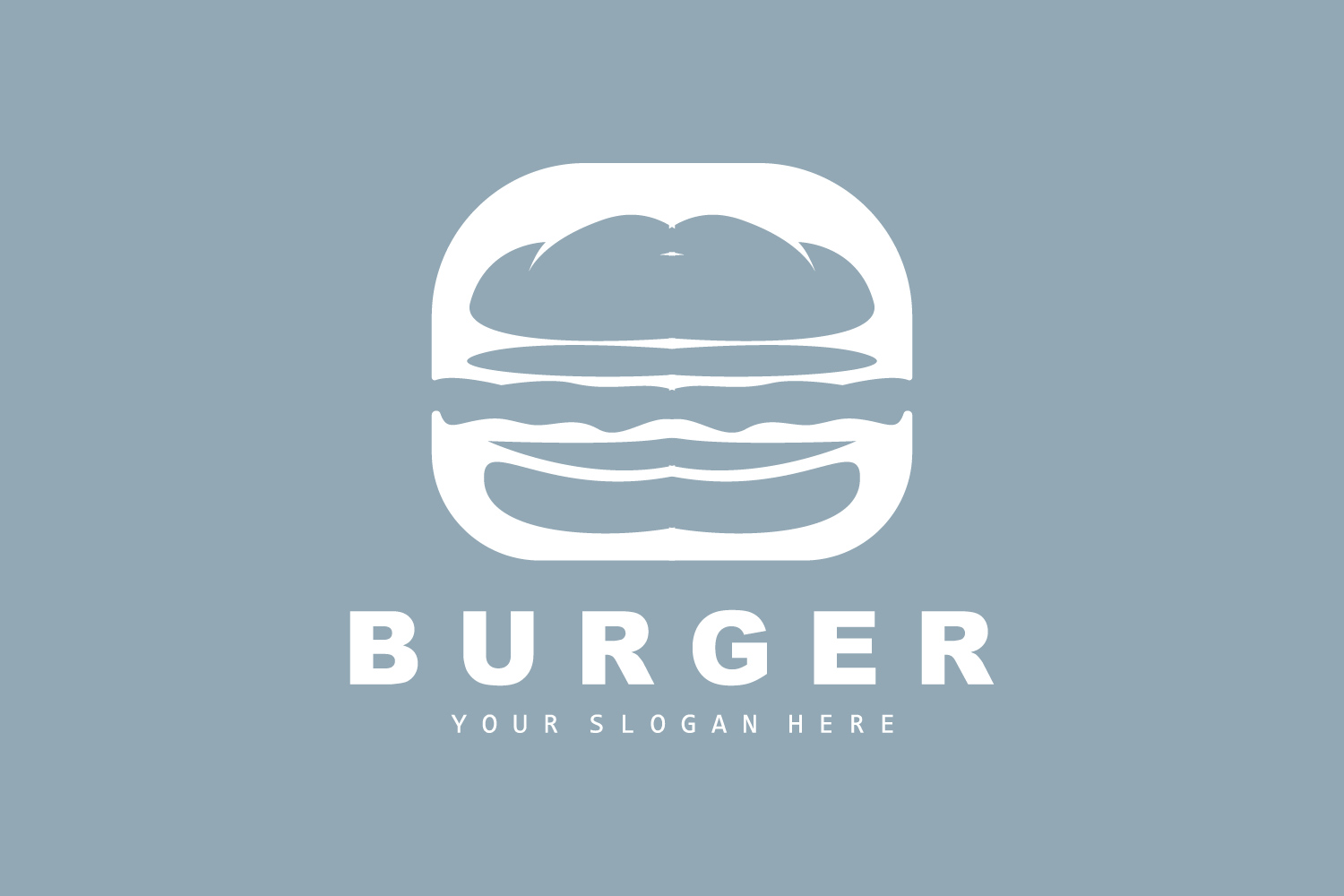 Burger Logo Fast Food Design HotV8