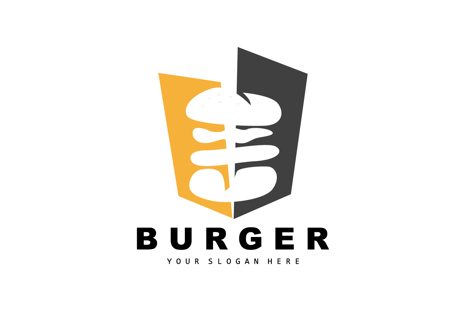 Burger Logo Fast Food Design HotV12