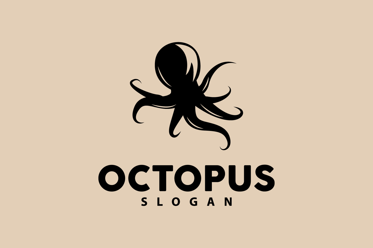Octopus Logo Old Retro Vintage DesignV3
