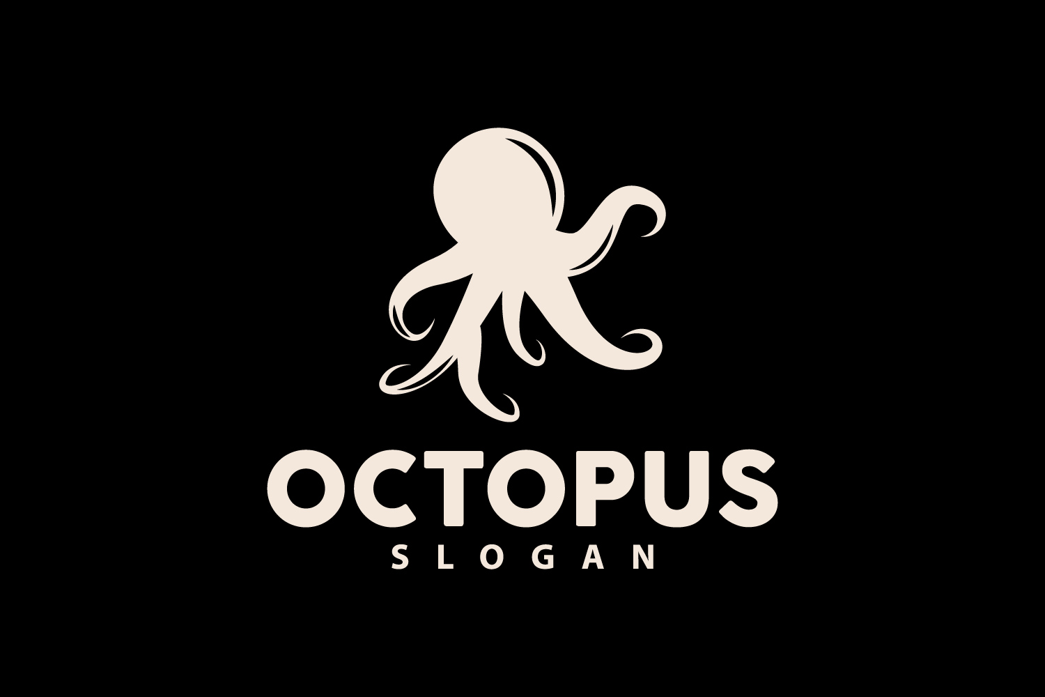 Octopus Logo Old Retro Vintage DesignV4