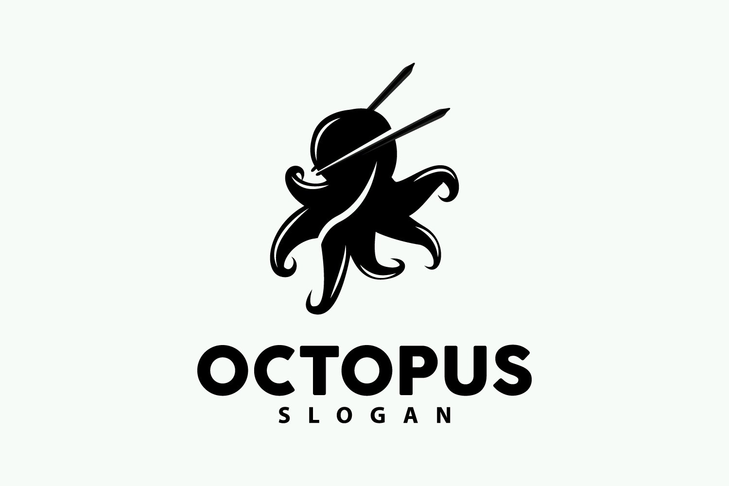 Octopus Logo Old Retro Vintage DesignV8