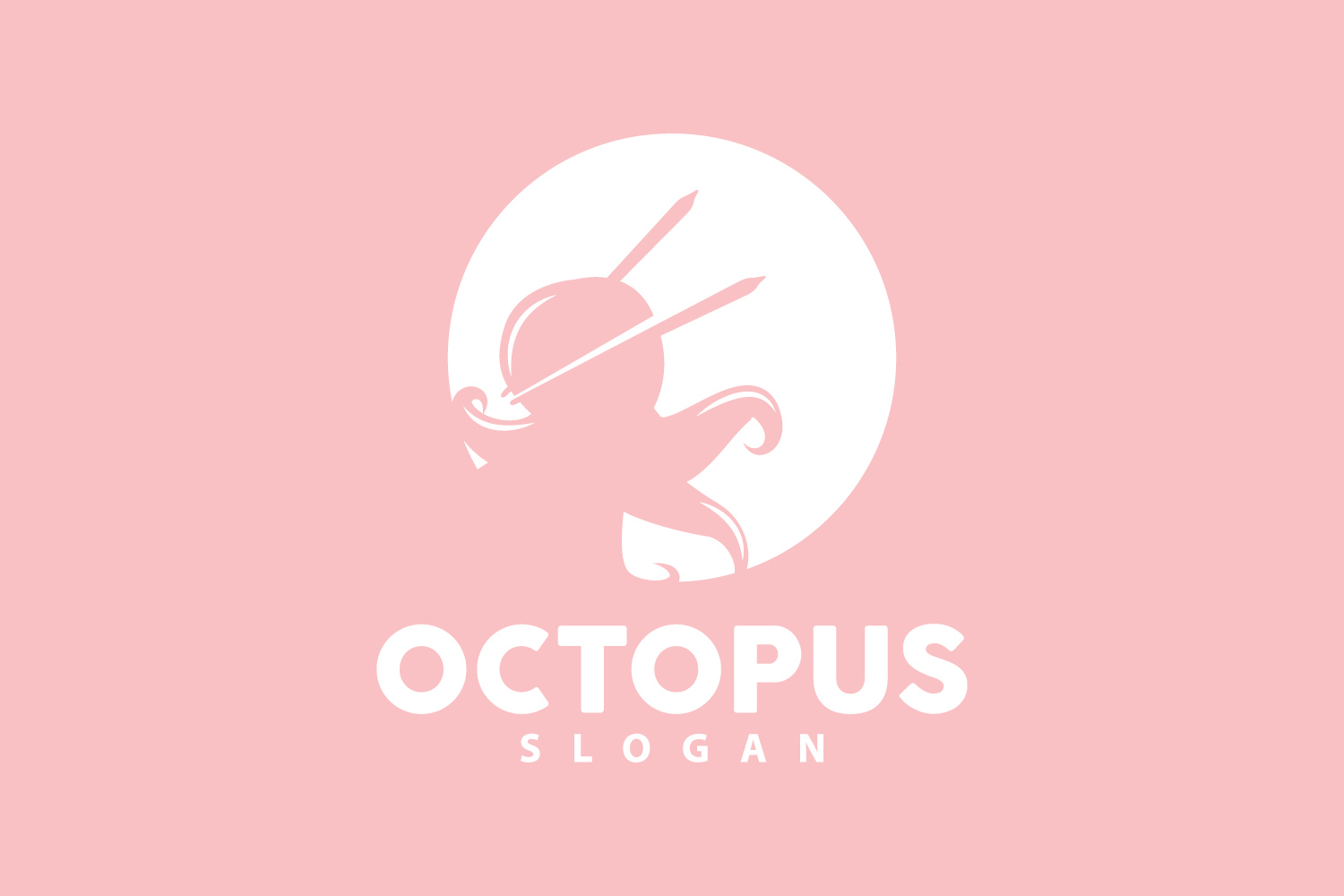 Octopus Logo Old Retro Vintage DesignV12