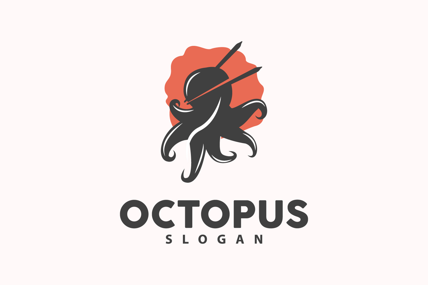 Octopus Logo Old Retro Vintage DesignV14