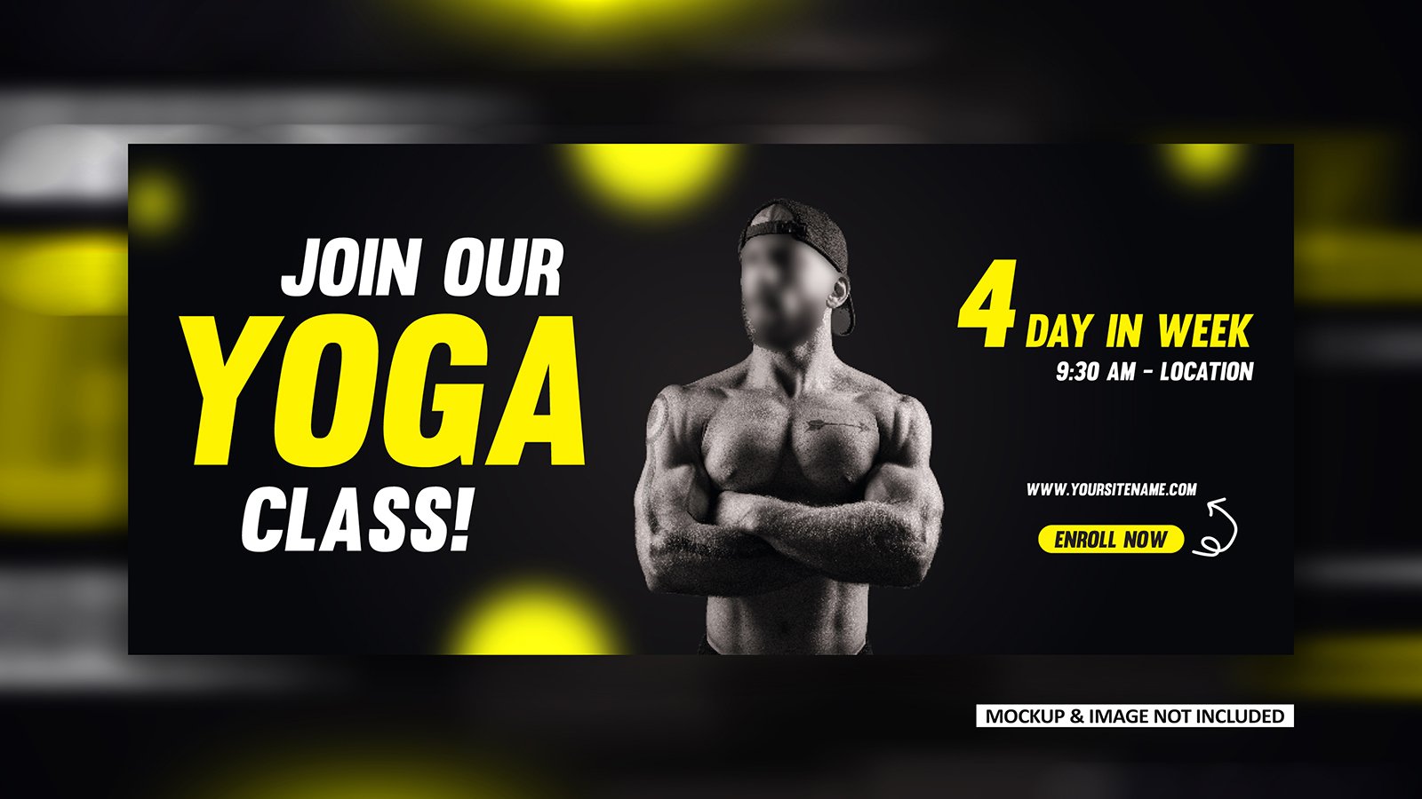 Gym training Social media brand promotional ads banner.