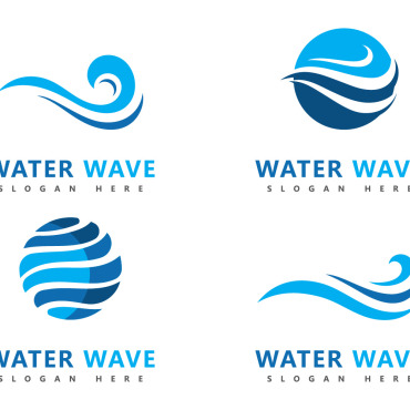 Illustration Blue Logo Templates 407290