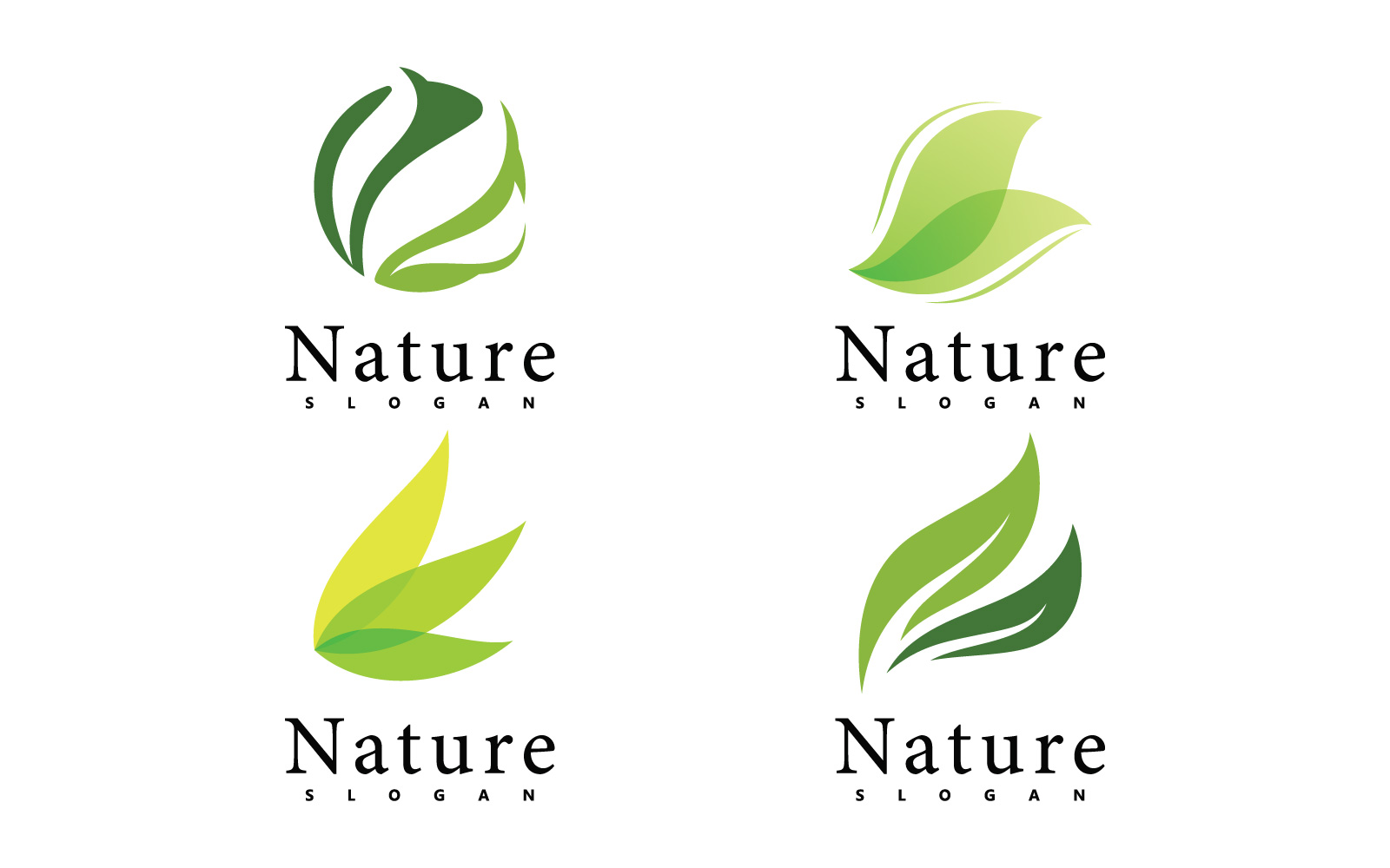 Nature logo vector design template. leaf icon  V9