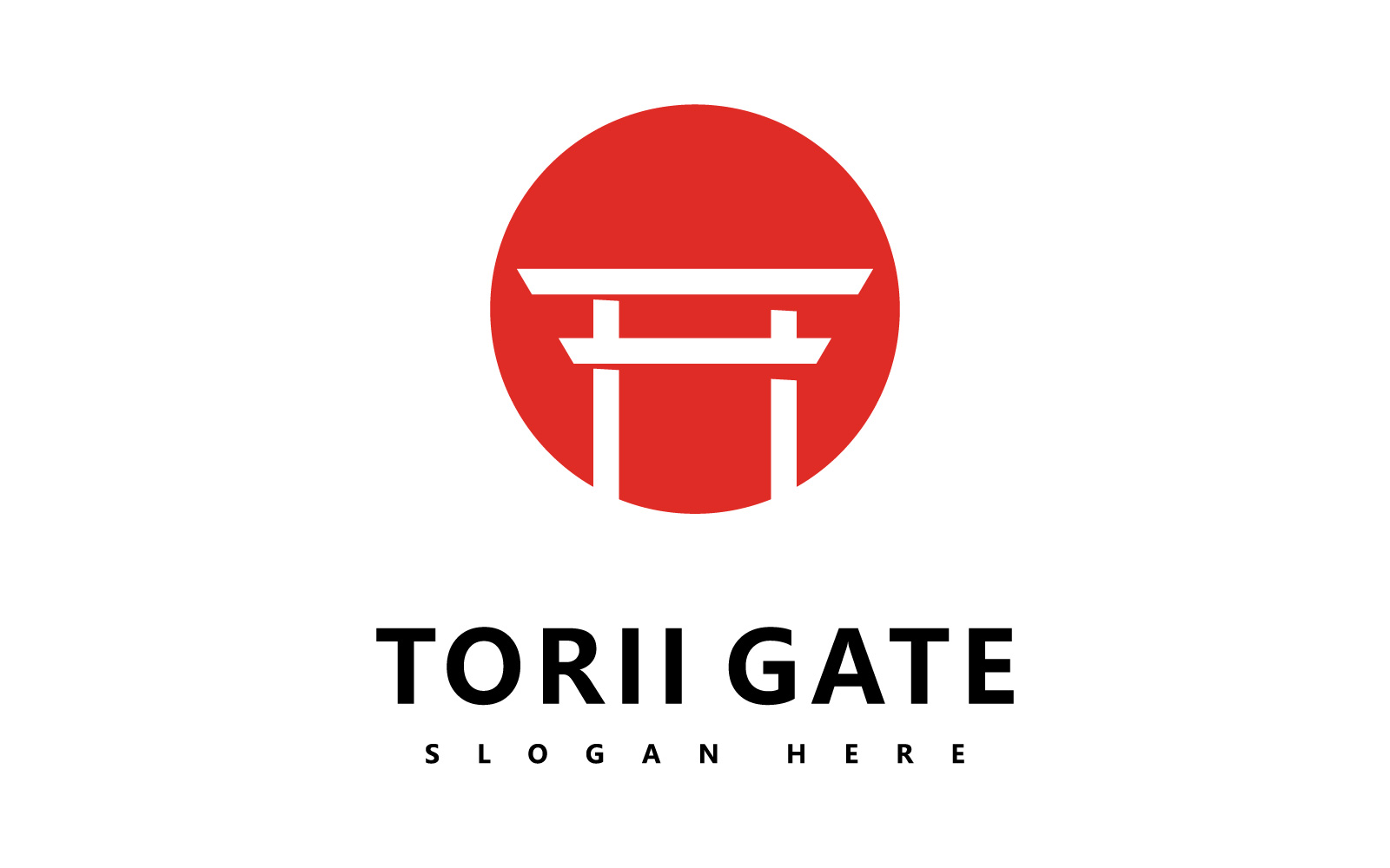 Torii logo icon japanese vector illustration design V4