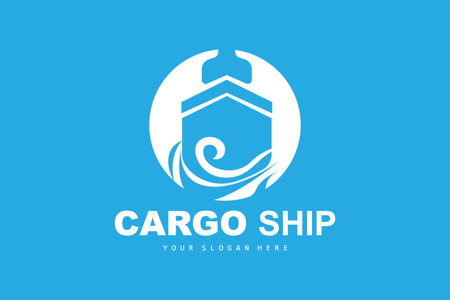 Cargo Ship Logo Fast Cargo Shipv5