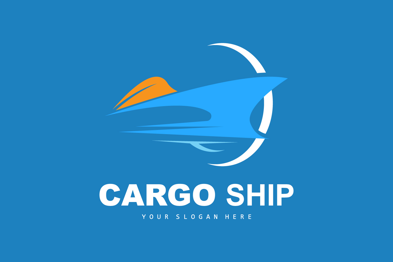 Cargo Ship Logo Fast Cargo ShipV12