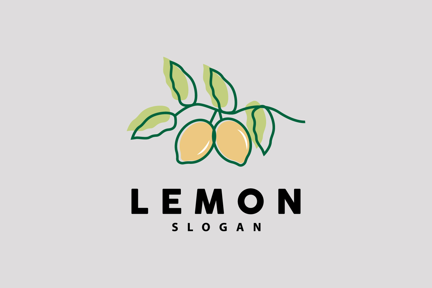 Lemon Logo Fresh Lemon Juice IllustrationV9