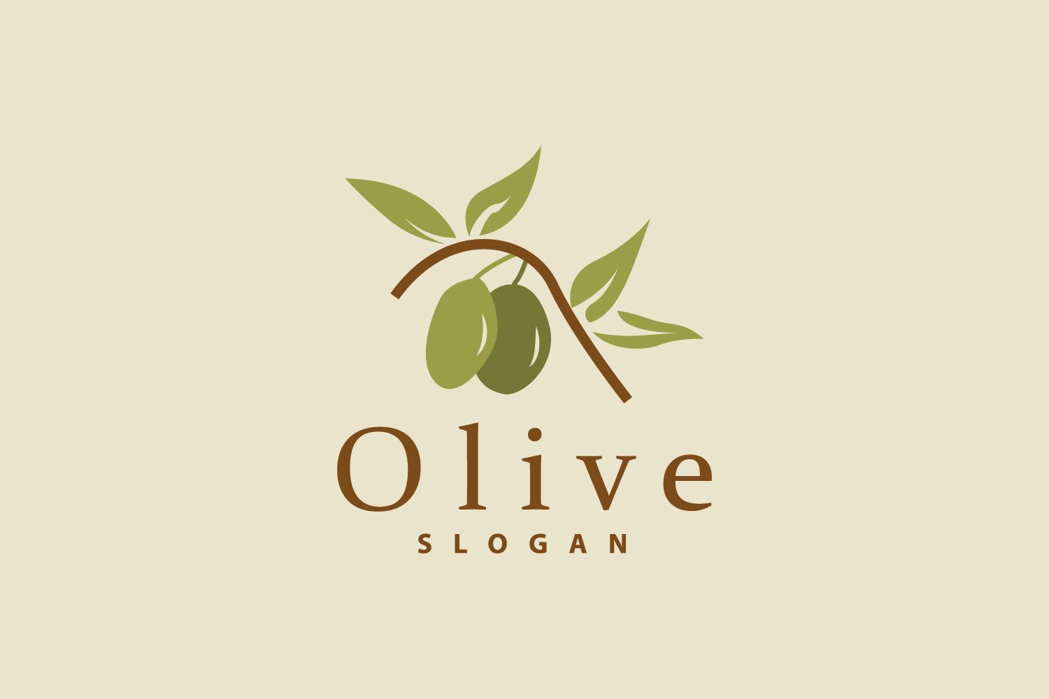 Olive Oil Logo Olive Leaf PlantV1