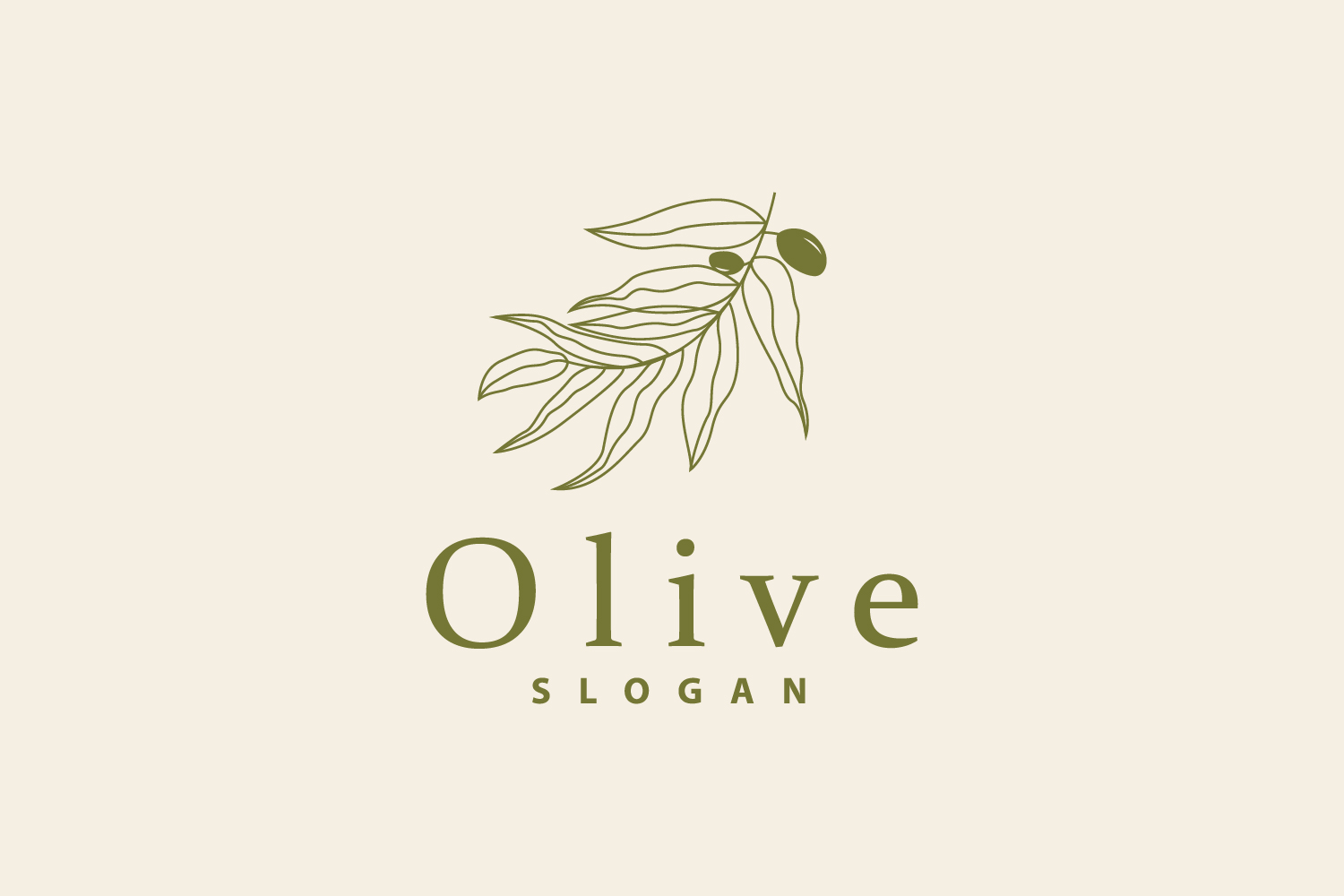 Olive Oil Logo Olive Leaf PlantV2