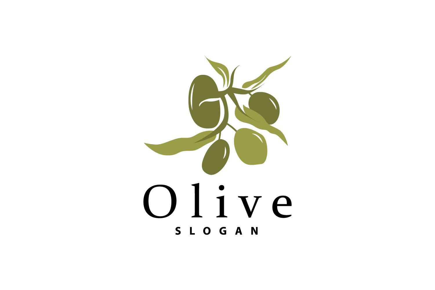Olive Oil Logo Olive Leaf PlantV5