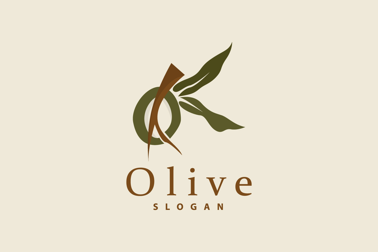 Olive Oil Logo Olive Leaf PlantV6