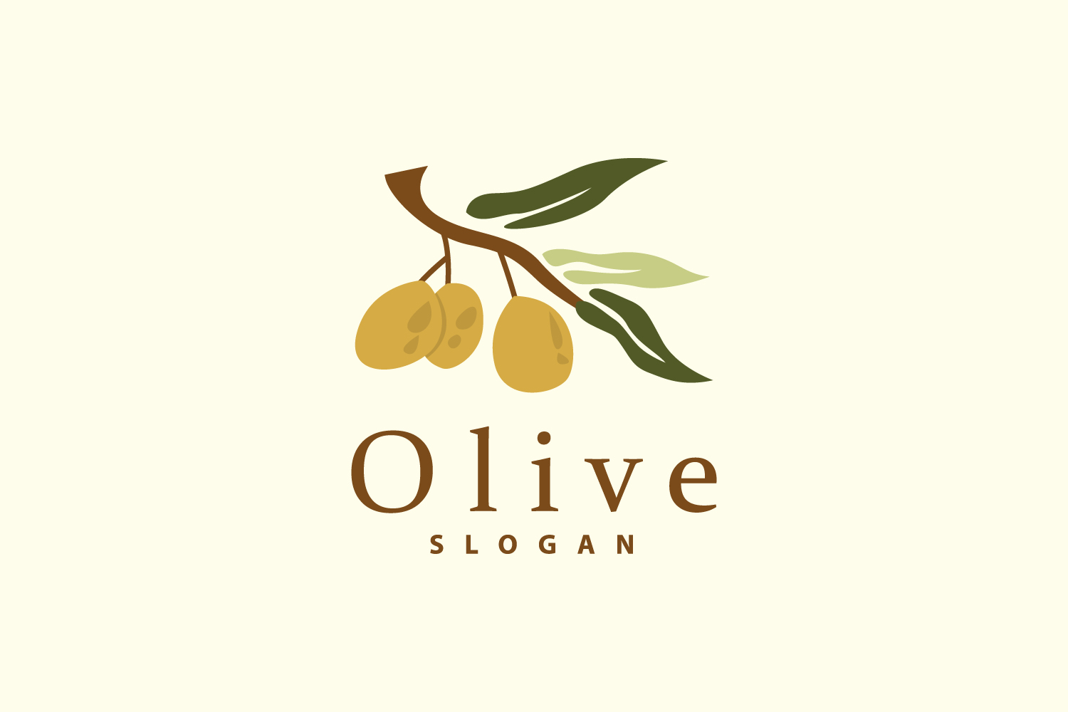 Olive Oil Logo Olive Leaf PlantV7