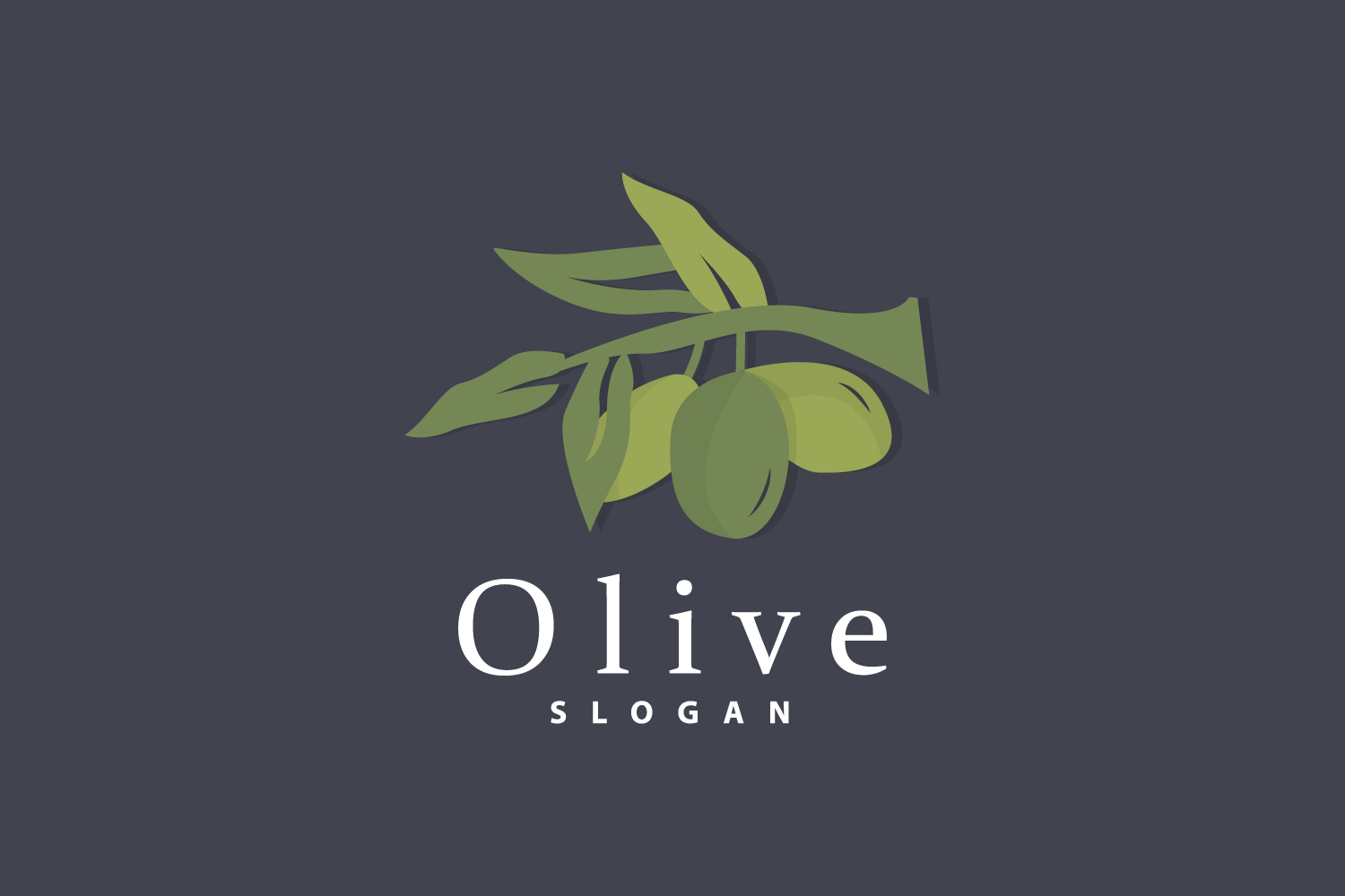 Olive Oil Logo Olive Leaf PlantV8