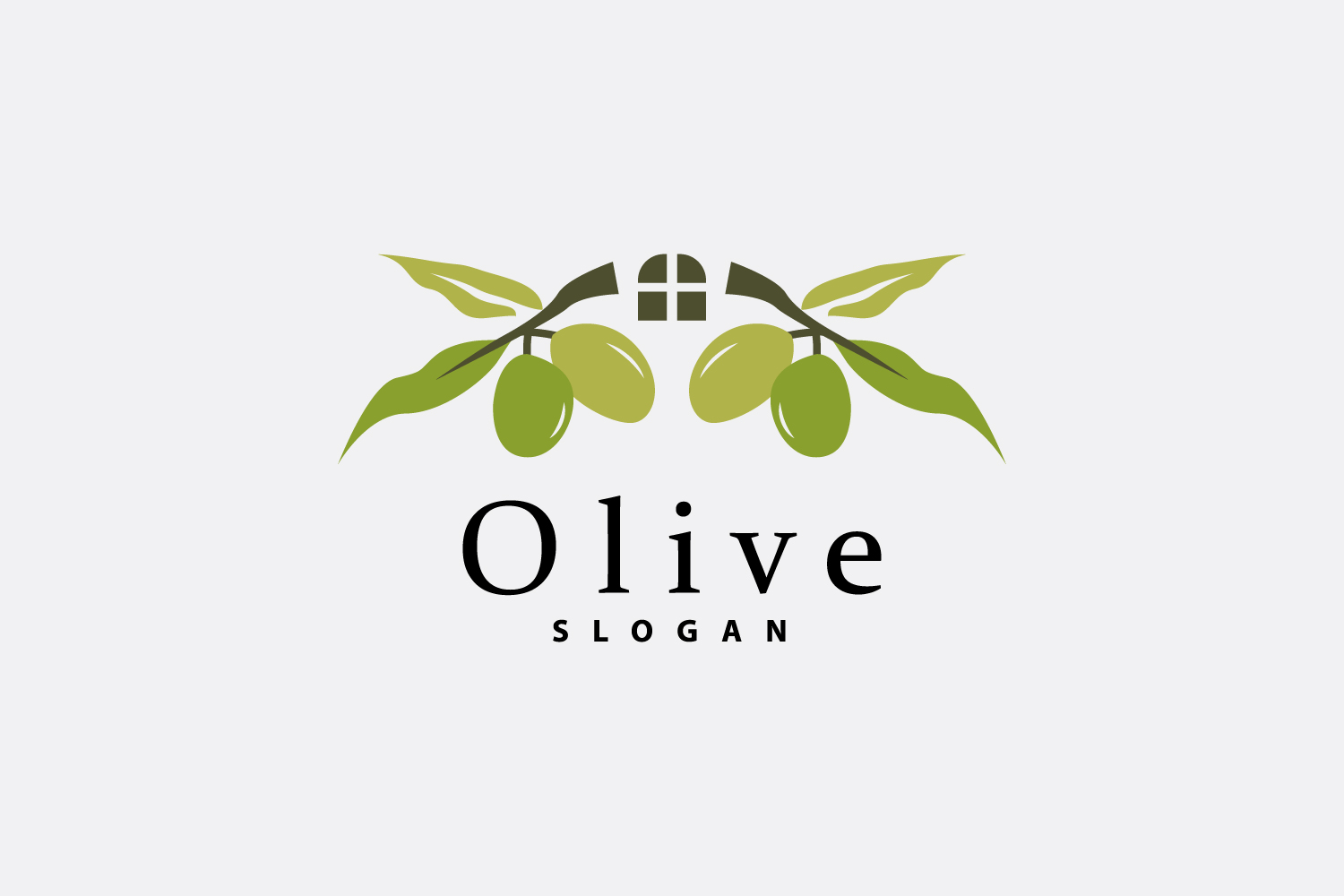 Olive Oil Logo Olive Leaf PlantV10