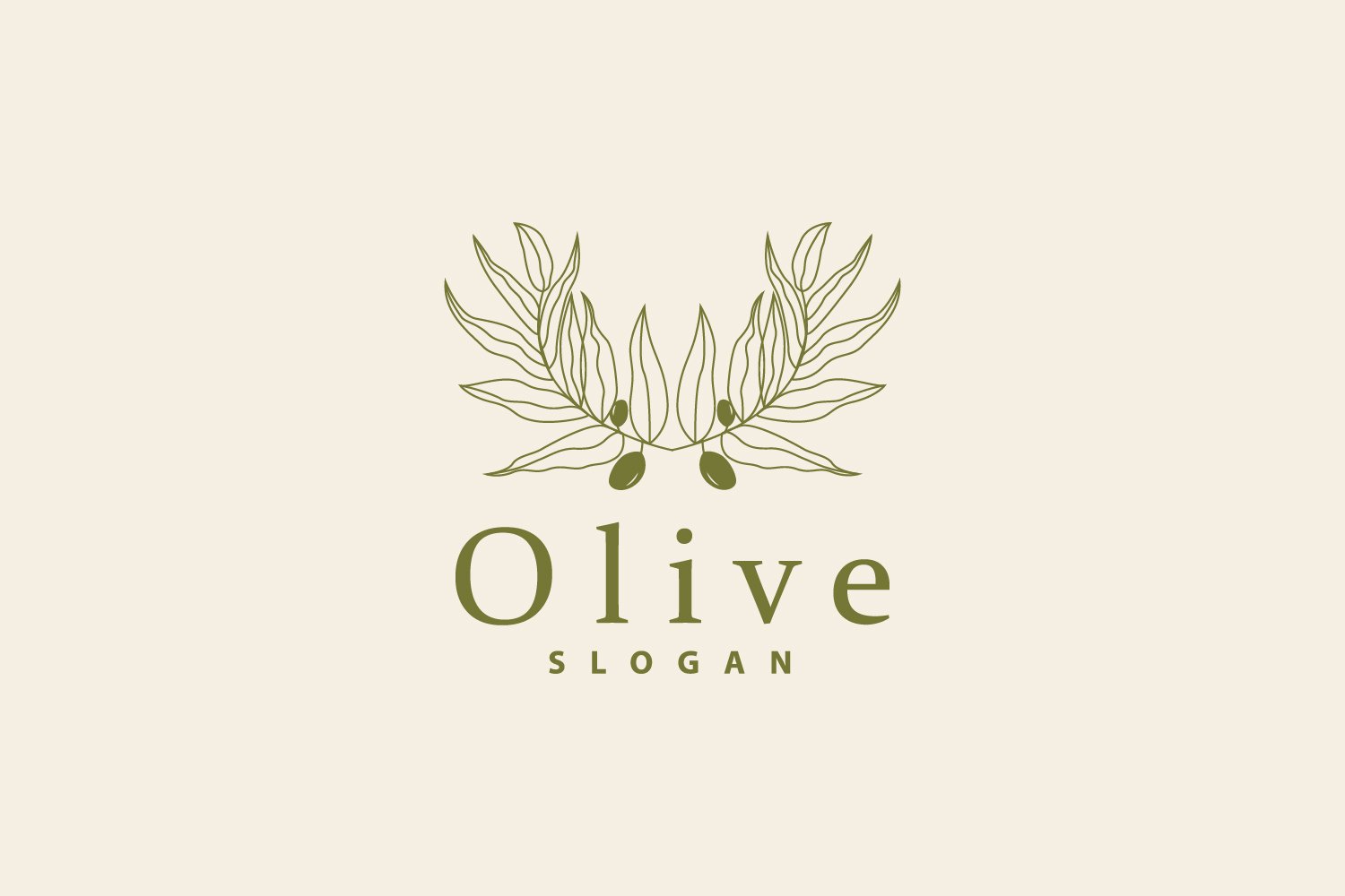 Olive Oil Logo Olive Leaf PlantV11