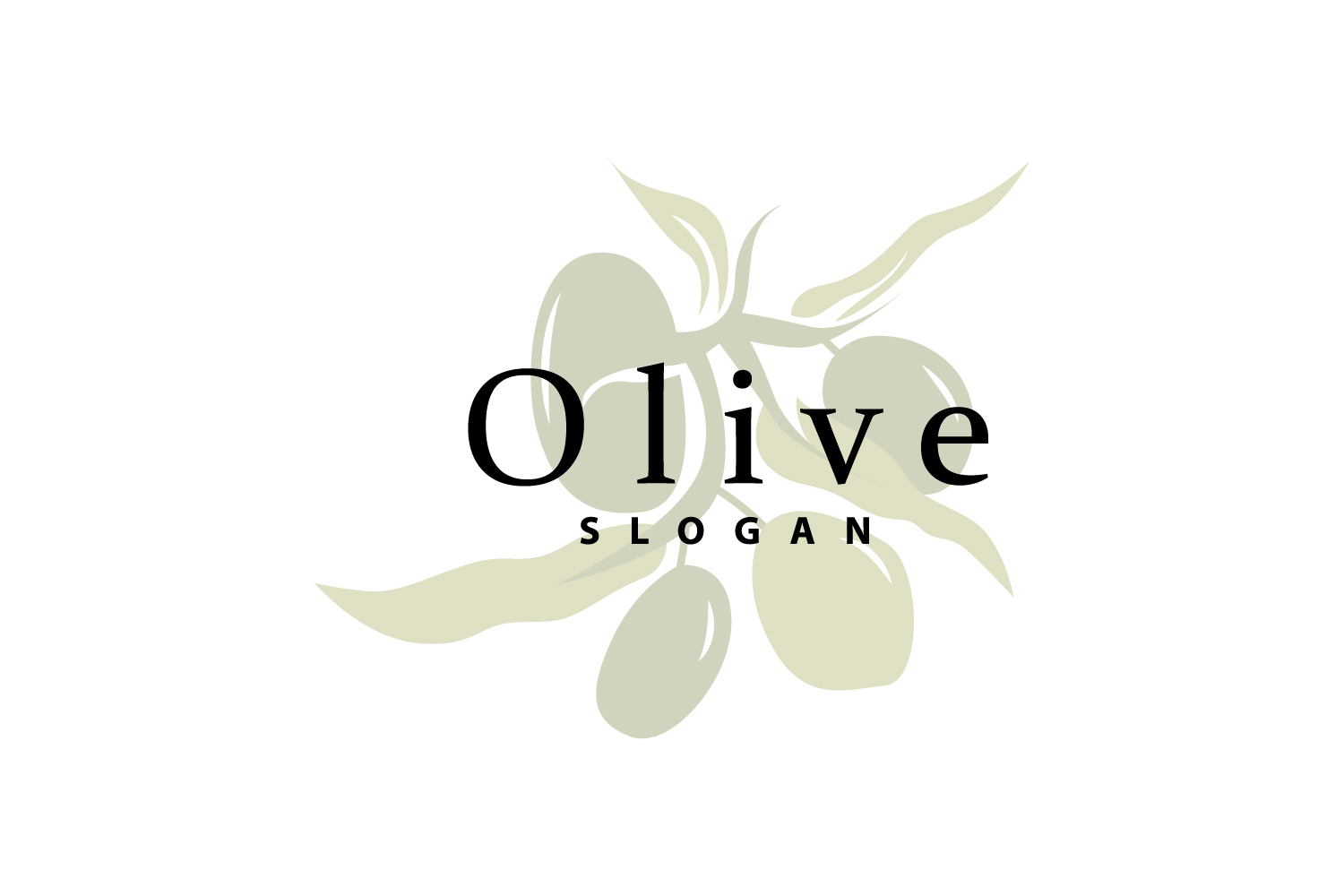 Olive Oil Logo Olive Leaf PlantV12