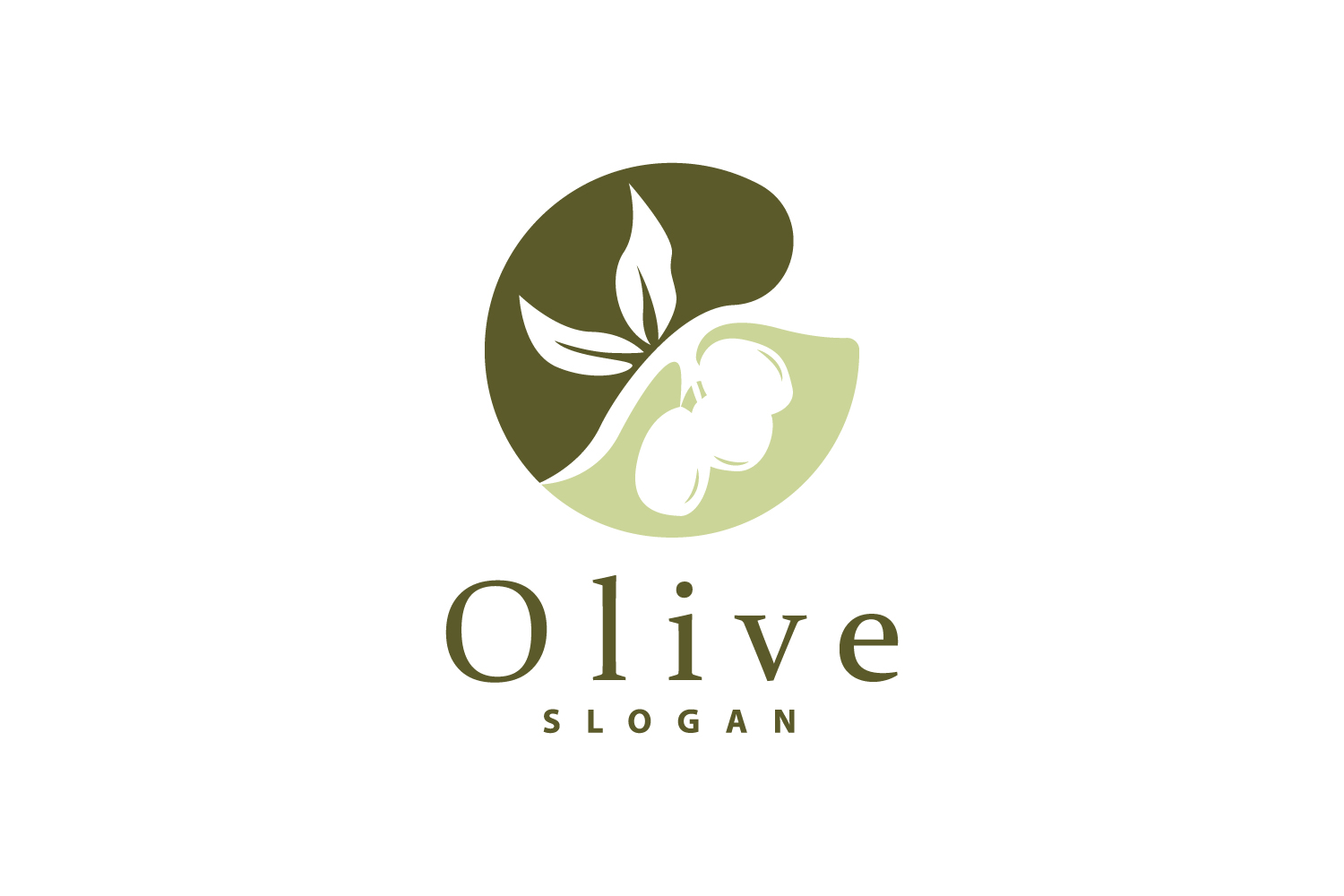 Olive Oil Logo Olive Leaf PlantV17