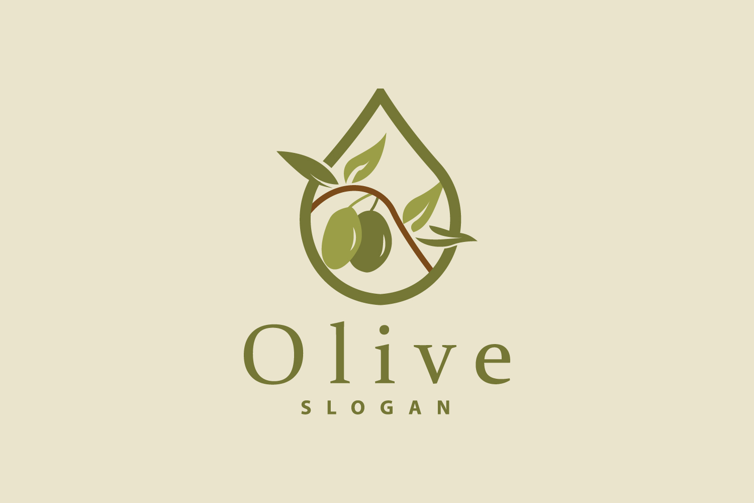 Olive Oil Logo Olive Leaf PlantV18