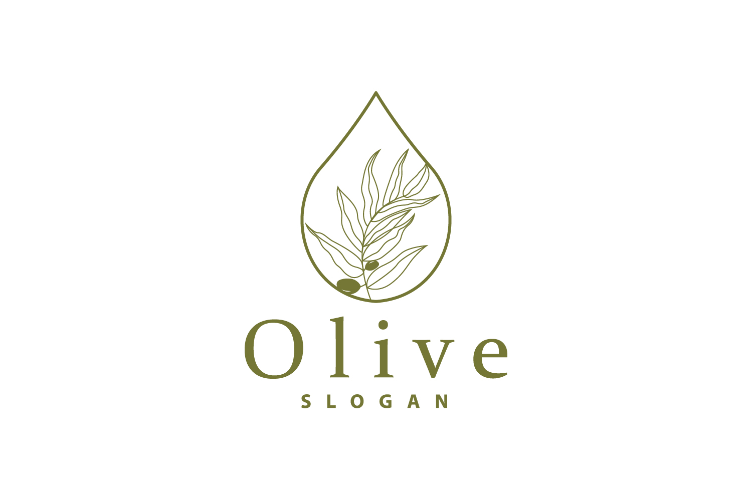 Olive Oil Logo Olive Leaf PlantV19